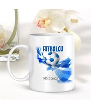 BK Gift Kişiye Özel Mesleki Futbolcu Beyaz Kupa Bardak - 001