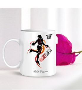 BK Gift Kişiye Özel Mesleki Basketbolcu Beyaz Kupa Bardak - 001