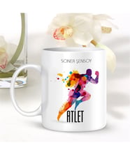 BK Gift Kişiye Özel Mesleki Atlet Beyaz Kupa Bardak - 001
