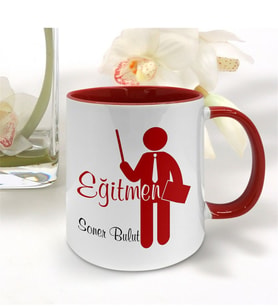 BK Gift Kişiye Özel Mesleki Eğitmen Kırmızı Kupa Bardak - 001