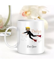 BK Gift Kişiye Özel Mesleki Dalgıç Beyaz Kupa Bardak - 001
