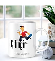 BK Gift Kişiye Özel Mesleki Çilingir Beyaz Kupa Bardak - 001