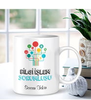 BK Gift Kişiye Özel Mesleki Bilgi İşlem Sorumlusu Beyaz Kupa Bardak - 001