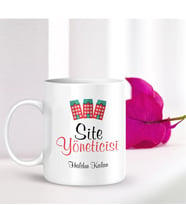 BK Gift Kişiye Özel Mesleki Site Yöneticisi Beyaz Kupa Bardak - 001