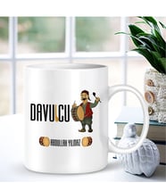 BK Gift Kişiye Özel Mesleki Davulcu Beyaz Kupa Bardak - 001