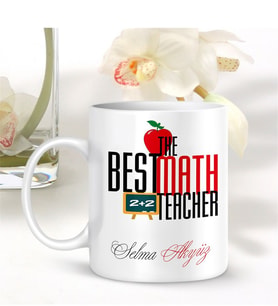 BK Gift Kişiye Özel Mesleki Matematik Öğretmeni Beyaz Kupa Bardak - 001