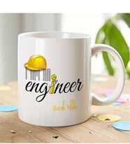 BK Gift Kişiye Özel Mesleki Mühendis Beyaz Kupa Bardak - 001