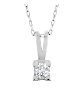 Chavin H Color 0.10 Carat Pırlanta Altın Tektaş Kolye cr53