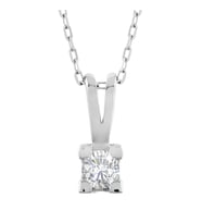 Chavin H Color 0.10 Carat Pırlanta Altın Tektaş Kolye cr53
