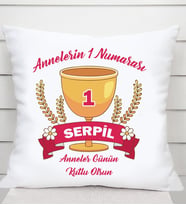 Annelerin 1 Numarası İsimli Kare Yastık