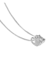 0.80 Carat Zirkon Taşlı Gümüş Kap. Tek Taş Bayan Kolye db01