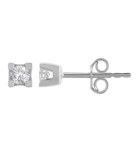 Chavin 0.10 Carat Pırlanta 14 Ayar Altın Erkek Tektaş Küpe dd60