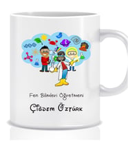 Kişiye Özel Mesleki Fen Bilimler Öğretmeni Beyaz Kupa Bardak