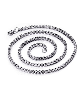 Chavin Gri 80 cm. 3 mm. Erkek Çelik Zincir dh01