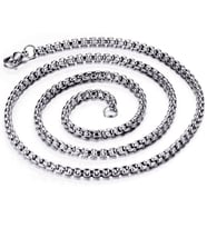 Chavin Gri 75 cm. 4 mm. Erkek Çelik Zincir dh02