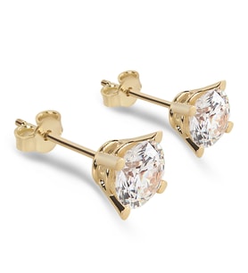 Chavin 2 Carat Zirkon Tektaş Gümüş Bayan Küpe dh15sr