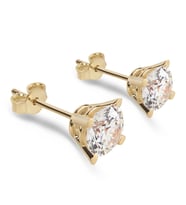 Chavin 2 Carat Zirkon Tektaş Gümüş Bayan Küpe dh15sr