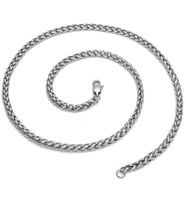 Chavin 3 mm. 80 cm. Burgu Çelik Erkek Zincir Kolye dp56
