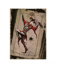 Ahşap Tablo Retro İskambil Kartı Joker