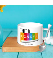 BK Gift Kişiye Özel Mesleki Tanıtım Uzmanı Ahşap Altlıklı Seramik Fincan