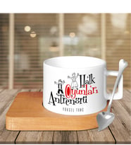 BK Gift Kişiye Özel Mesleki Halk Oyunları Antrenörü Ahşap Altlıklı Seramik Fincan - 2