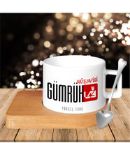 BK Gift Kişiye Özel Mesleki Gümrük Müşaviri Ahşap Altlıklı Seramik Fincan