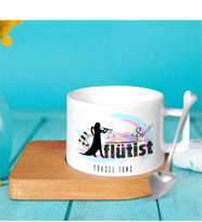 BK Gift Kişiye Özel Mesleki Flütist Ahşap Altlıklı Seramik Fincan - 3