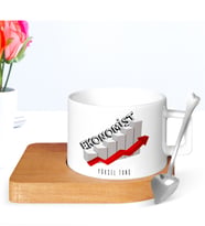 BK Gift Kişiye Özel Mesleki Ekonomist Ahşap Altlıklı Seramik Fincan - 2