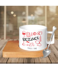 BK Gift Kişiye Özel Mesleki Eczacı Ahşap Altlıklı Seramik Fincan - 2
