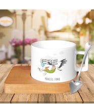 BK Gift Kişiye Özel Mesleki Ebe Ahşap Altlıklı Seramik Fincan - 2