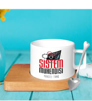 BK Gift Kişiye Özel Mesleki Sistem Mühendisi Ahşap Altlıklı Seramik Fincan - 2