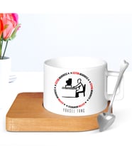 BK Gift Kişiye Özel Mesleki Sistem Mühendisi Ahşap Altlıklı Seramik Fincan - 1