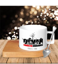 BK Gift Kişiye Özel Mesleki Orman Endüstri Mühendisi Ahşap Altlıklı Seramik Fincan