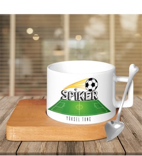 BK Gift Kişiye Özel Mesleki Spiker Ahşap Altlıklı Seramik Fincan