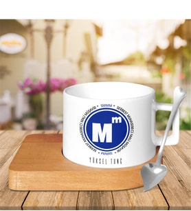 BK Gift Kişiye Özel Mesleki Smmm Ahşap Altlıklı Seramik Fincan