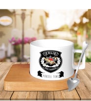 BK Gift Kişiye Özel Mesleki Özel Harekat Ahşap Altlıklı Seramik Fincan