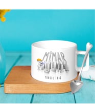 BK Gift Kişiye Özel Mesleki Mimar Ahşap Altlıklı Seramik Fincan - 1