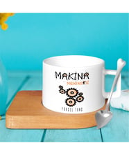 BK Gift Kişiye Özel Mesleki Makina Mühendisi Ahşap Altlıklı Seramik Fincan - 1