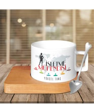 BK Gift Kişiye Özel Mesleki İşletme Mühendisi Ahşap Altlıklı Seramik Fincan - 2