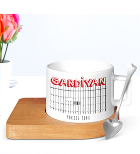BK Gift Kişiye Özel Mesleki Gardiyan Ahşap Altlıklı Seramik Fincan - 1