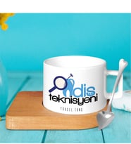 BK Gift Kişiye Özel Mesleki Diş Teknisyeni Ahşap Altlıklı Seramik Fincan
