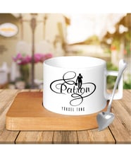 BK Gift Kişiye Özel Mesleki Patron Ahşap Altlıklı Seramik Fincan - 3