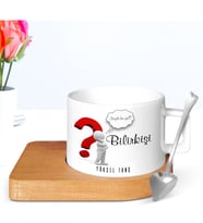 BK Gift Kişiye Özel Mesleki Bilirkişi Ahşap Altlıklı Seramik Fincan - 1