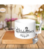 BK Gift Kişiye Özel Mesleki Muhasebeci Ahşap Altlıklı Seramik Fincan - 2