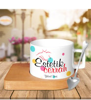 BK Gift Kişiye Özel Mesleki Estetik Cerrah Ahşap Altlıklı Seramik Fincan