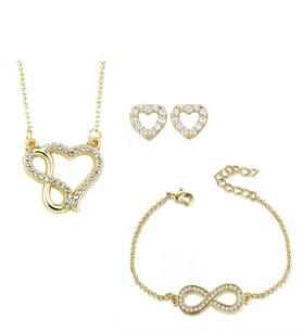 Sonsuzluk Takı Seti - Kolye Küpe Bileklik Set Ps0405