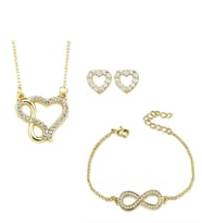 Sonsuzluk Takı Seti - Kolye Küpe Bileklik Set Ps0405