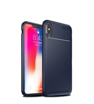 İphone Xs Kılıf Fiber Silikon Lacivert