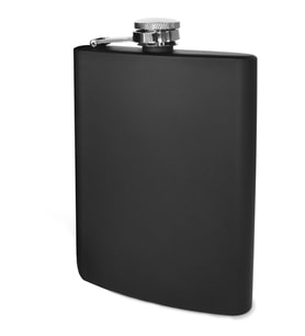 Çelik Mat Siyah 8 oz 240 ml İçki Matarası py77sy