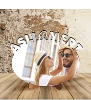 BK Gift Kişiye Özel Oval İsim Yazılı Ahşap Çerçeve